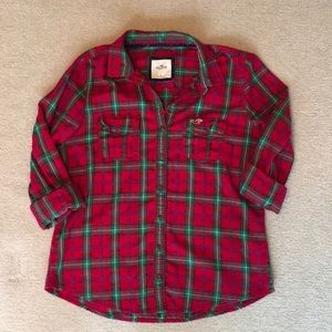 Hollister Plaid button down shirt